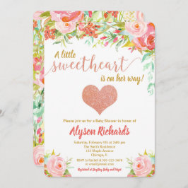 Kleine Sweetheart Valentinstag Babydusche Einladung