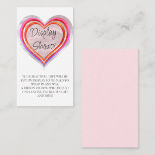 Kleine Sweetheart Wasserfarbendisplay Kinderdusche Begleitkarte