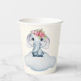 Kleine Sweetie Elephant Baby Duwer Paper Cups Pappbecher