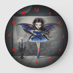 Kleine Tänzer Vampir Gothic Kunstuhr Große Wanduhr