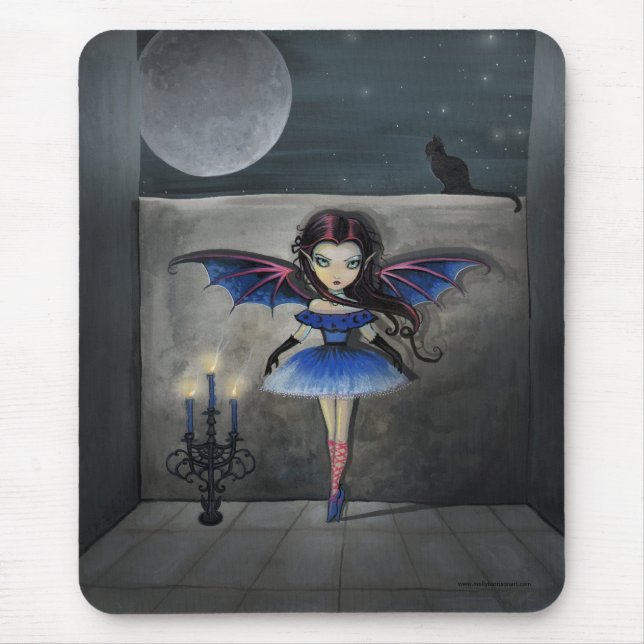 Kleine Tänzerin Gothic Vampir Fee Mousepad (Vorne)