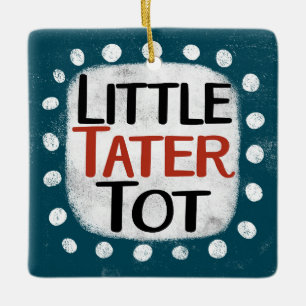 Kleine Tater Tot Weihnachtsfigur Keramikornament