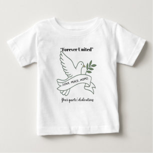 Kleine Taube Liebe - Personalisierter Baby-T - Shi Baby T-shirt