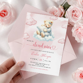 Kleine Teddybär-Baby-Party-Einladung Cloud Nine Einladung