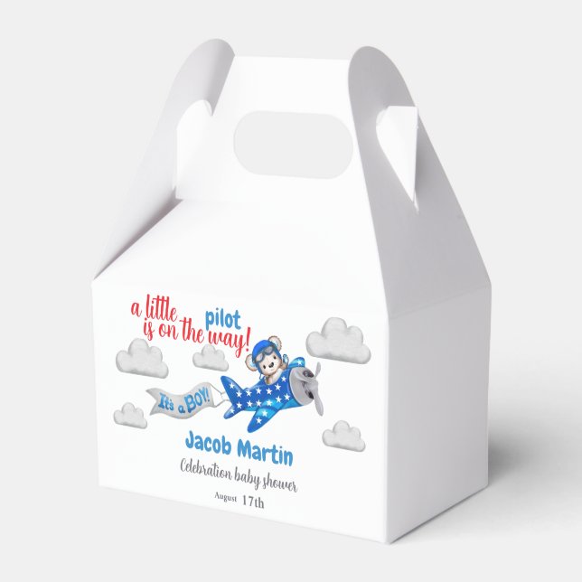 Kleine Teddybären-Babydusche Geschenkschachtel (Vorderseite)