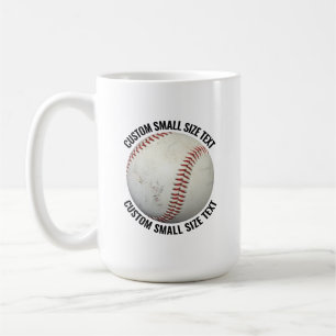 Kleine Text 450ml personalisierte Baseball-Tasse Kaffeetasse