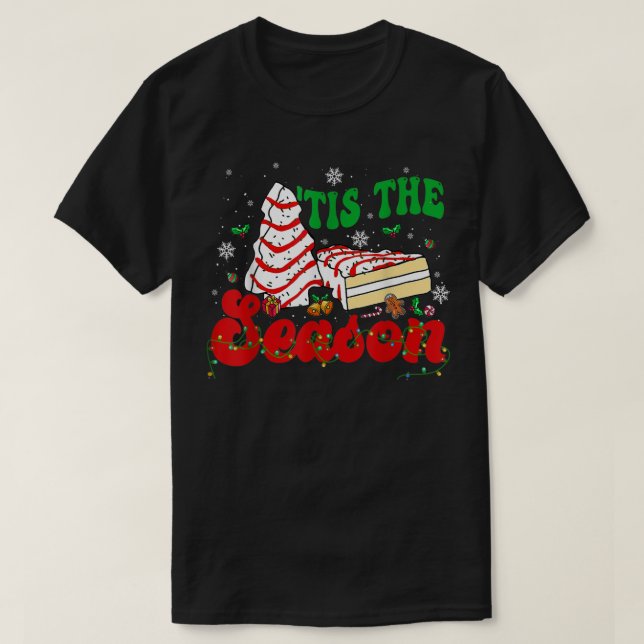 Kleine Tis' Die Weihnachtsbaumkuchen Debbie T-Shirt (Design vorne)