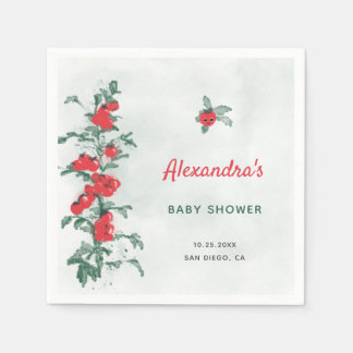 Kleine Tomato Rustic Chic Watercolor Babydusche Serviette