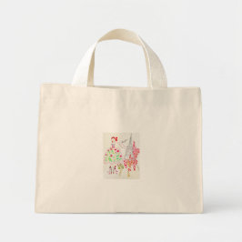 Kleine Tote Bonjour-Kollektion von Allyson Simone Mini Stoffbeutel