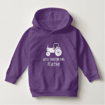 Kleine Traktormädchen lila Uferhoodie