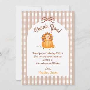 Kleine Türkei ist auf dem Weg Baby Shower Dankeskarte