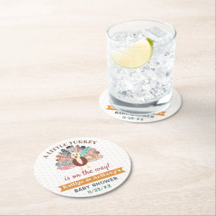 Kleine Türkei unterwegs! Erntedank Babydusche Runder Pappuntersetzer