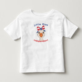 Kleine unabhängige Gans mit patriotischer Schleife Kleinkind T-shirt