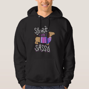 Kleine und freche Dackel Dackel mit Coat Hoodie