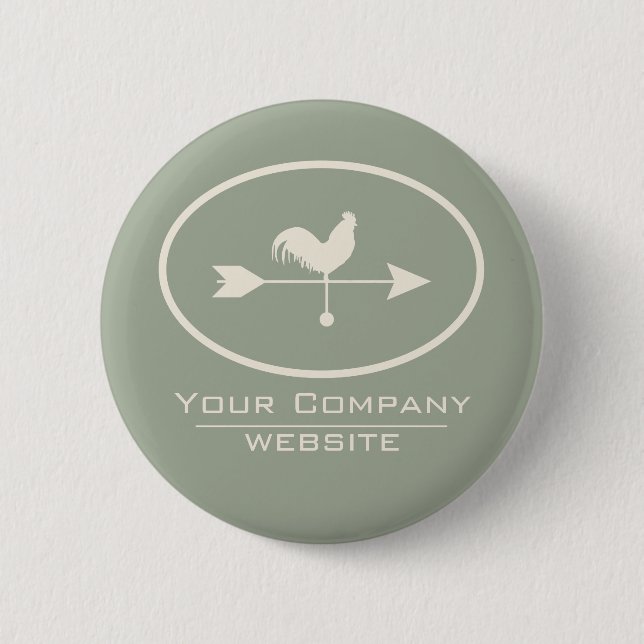 Kleine Unternehmen Elfenbein Weathervane Button (Vorderseite)