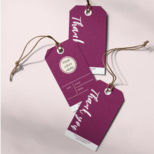 Kleine Unternehmen Kleidung Burgund Preis Tags Geschenkanhänger
