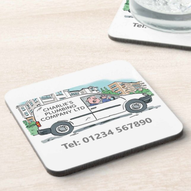 Kleine Unternehmen mit Namen für Unternehmen Van Getränkeuntersetzer (Von Creator hochgeladen)