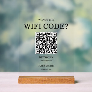 Kleine Unternehmen Was ist der Wifi QR Code? Acrylschild