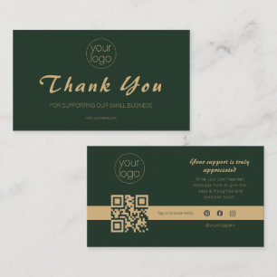 Kleine Unternehmens-Logo-Dankeschön-QR-Karte Olive Visitenkarte