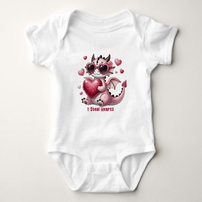 Kleine Valentine-Süssen Baby Strampler (Vorderseite)