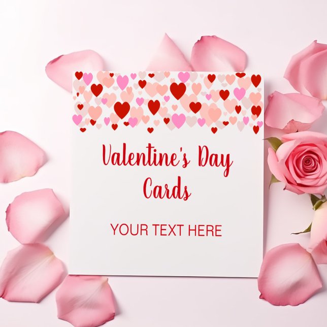 Kleine Valentintagskarte mit Herz-Border Mitteilungskarte (Von Creator hochgeladen)