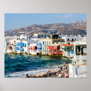 Kleine Venedig, Mykonos-Insel. Poster
