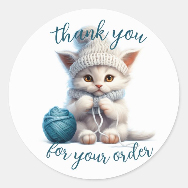 Kleine Verpackungsaufkleber für handgemachte Betri Runder Aufkleber (Vorderseite)