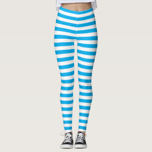 Kleine vertikale blaue Streifen Leggings