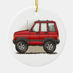 Kleine Vierrad-SUV-Auto-Verzierung Keramik Ornament
