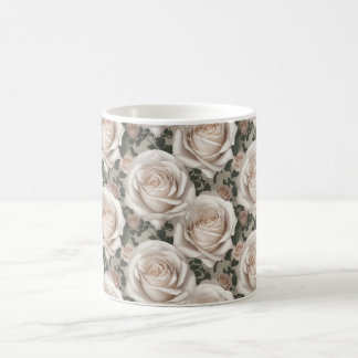 Kleine Vintage Weiße Rosen Kaffeetasse