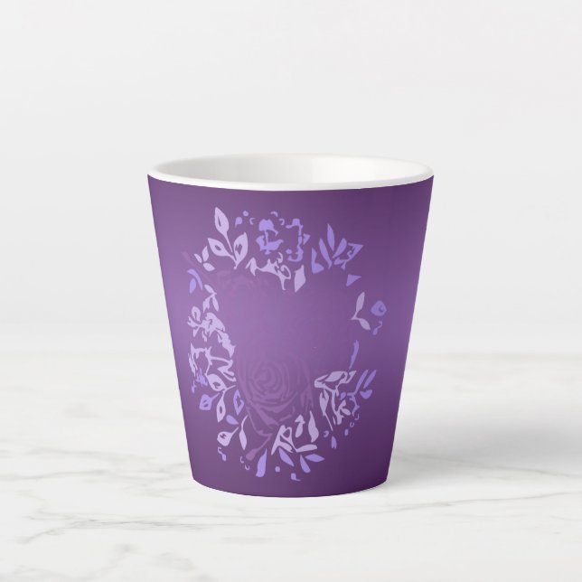 Kleine Violett-Rose Latte Tasse (Vorderseite)