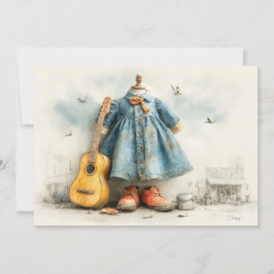 Kleine Violinistin – 1. Geburtstagsmädchen Einladung