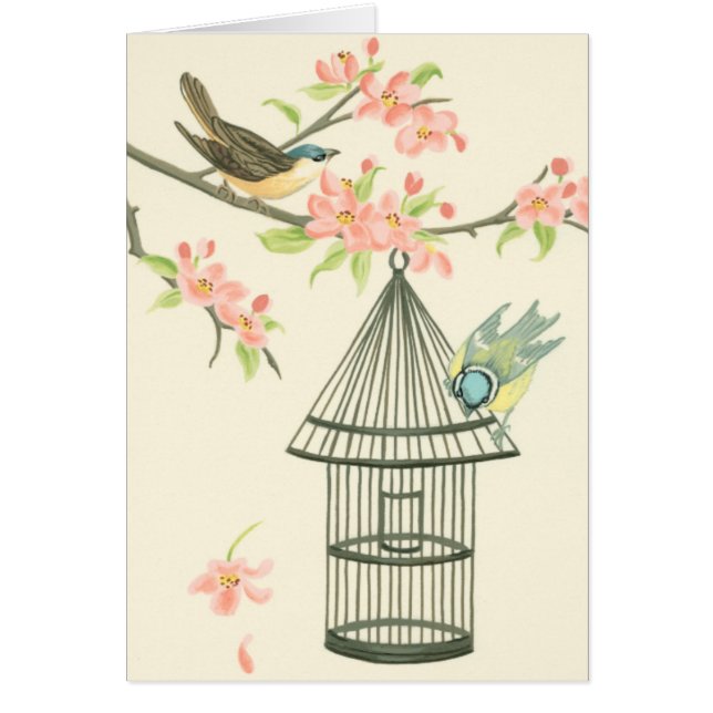 Kleine Vögel, die auf einem Zweig und auf einem Vo (Vorne)