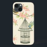 Kleine Vögel gehockt auf einer Niederlassung und Case-Mate iPhone Hülle<br><div class="desc">Nancy Slocums haben viele Vögel im Laufe der Jahre gemalt. Dieses Bild schildert zwei kleine blaue und gelbe Vögel,  die auf einer Niederlassung gehockt werden,  die indem rosa Blumen und das Schauen neugierig über einen Birdcage umgeben wird. Erhalten Sie dieses coole Vogel-themenorientierte Kunststück auf Ihrem Zazzle Produkt heute.</div>