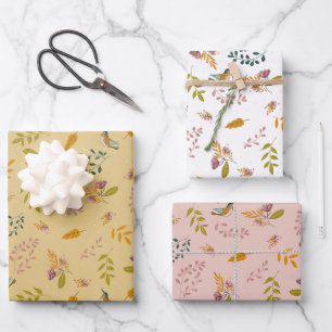Kleine Vögel im Frühling Geschenkpapier Set