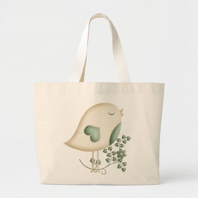 Kleine Vogel-Taschen-Tasche Jumbo Stoffbeutel (Vorne)