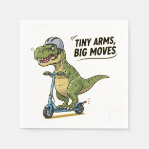 Kleine Waffen. Große Energie. Dino auf Rädern! Serviette