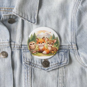 Kleine Wald Freunde: Ein gemütliches Abenteuer mit Button