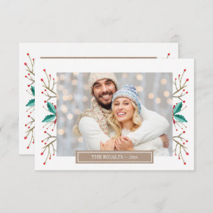 Kleine Weihnachtsfamilien-Foto-Gruß-Karte Einladung