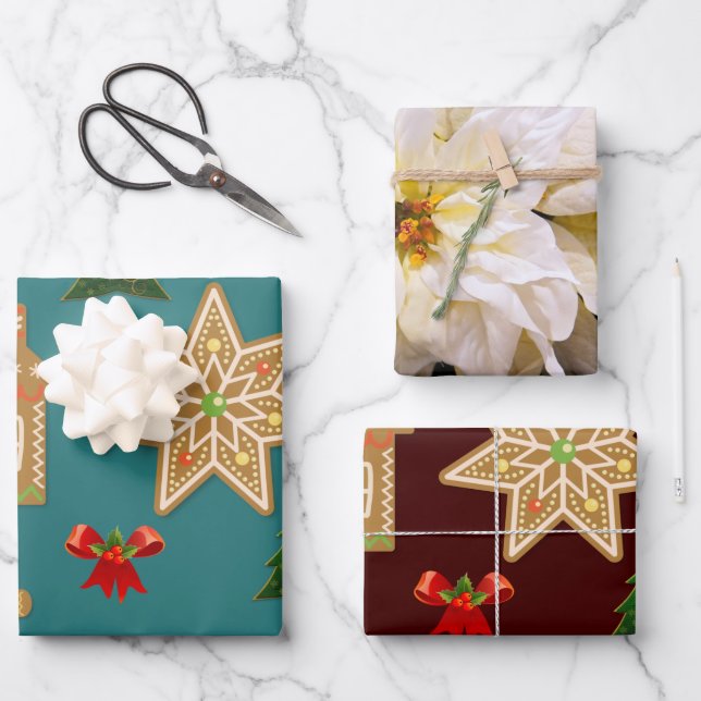 Kleine Weihnachtsgeschenke Geschenkpapier Set (Vorderseite)