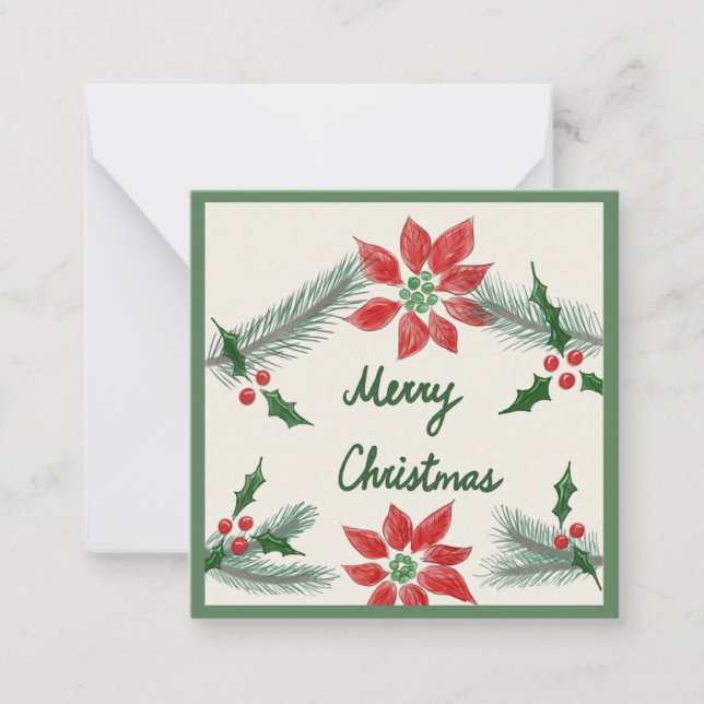 Kleine Weihnachtskarte Mitteilungskarte (Vorderseite)