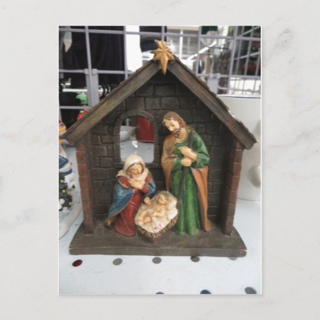 Kleine Weihnachtskrippe Postkarte (Vorderseite)