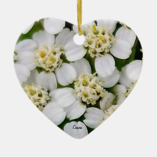 Kleine weiße Blume Keramik Ornament