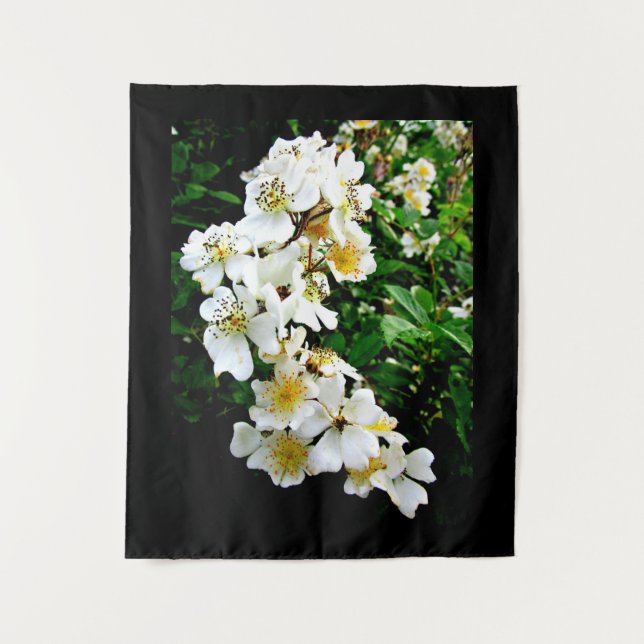KLEINE WEISSE BLUME WANDTEPPICH (Vorderseite)