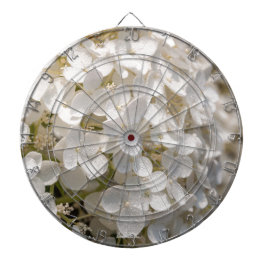 Kleine weiße Blumen Dartscheibe