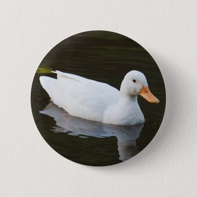 Kleine weiße Ente Button (Vorderseite)