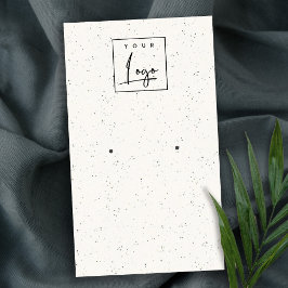 Kleine, weiße Keramik Textur-Ohrring-Logo-Anzeige Visitenkarte