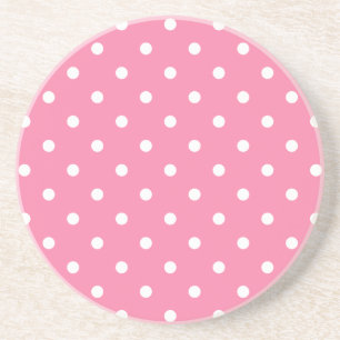 Kleine weiße Polka-Punkte auf heiß rosa Untersetzer