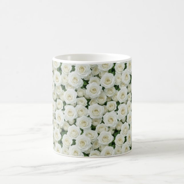 Kleine Weiße Rosen Kaffeetasse (Mittel)