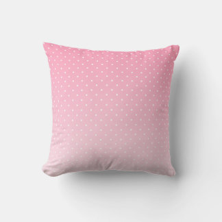 Kleine weiße Tupfen-Ombre-Rosa-Wurfkissen Kissen